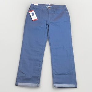 NWT Santana Tummy Control Jeans in Blue Rolled Cuff sz 8